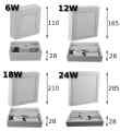 PANEL LED NATYNKOWY KWADRAT PLAFON 18W NEUTRALNA