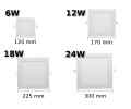 PANEL LED PODTYNKOWY KWADRAT WPUSZCZANY 24W ZIMNY