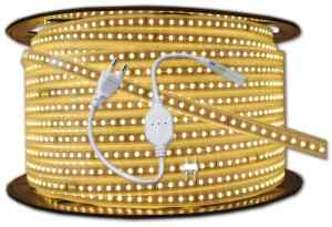 ZESTAW 10 MB TAŚMA 120 LED 230V BIAŁA CIEPŁA MOCNA