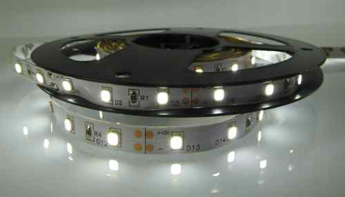 TAŚMA 2835 300 LED 12V BIAŁA ZIMNA 4,8W ROLKA 5 MB