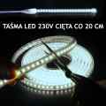 TAŚMA LED KLIK 230V 2835 120LED BIAŁA ZIMNA CIĘTA CO 20 CM