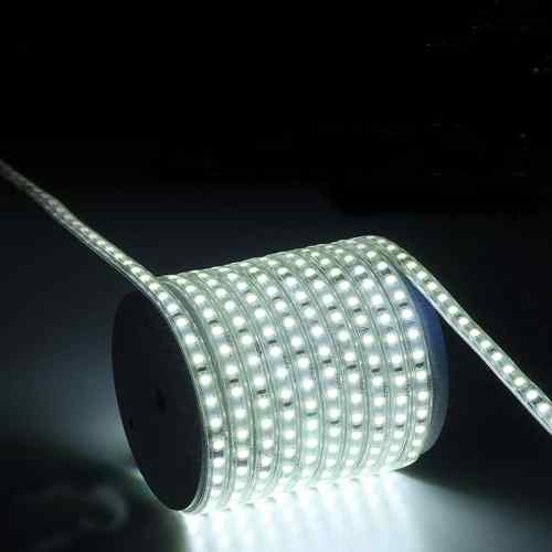 TAŚMA LED 230V 2835 120 DIOD 10W BIAŁA ZIMNA CIĘTA CO 10 CM BEZ ZASILACZA 