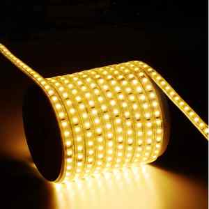 TAŚMA LED 230V 2835 120 DIOD 10W BIAŁA CIEPŁA CIĘTA CO 10 CM BEZ ZASILACZA 