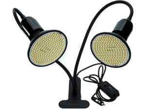 ZESTAW ŻARÓWKA 2X 20W FULL SPECTRUM CZARNA STATYW 