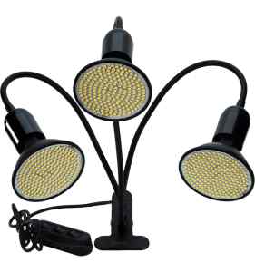 ZESTAW ŻARÓWKA 3X 20W FULL SPECTRUM CZARNA STATYW