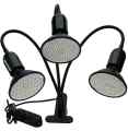 ZESTAW ŻARÓWKA 3X 20W LED GROW KOLOR CZARNA STATYW