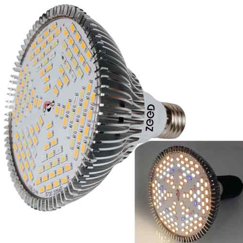 ŻARÓWKA DO ROŚLIN LED GROW BIAŁA FULL SPECTRUM 80W ZIMNA + CIEPŁA + IR + UV 