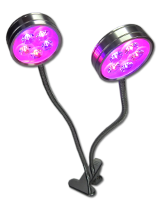 LAMPA LED DO ROŚLIN GROWBOX PODWÓJNA 10W Z KLIPSEM PŁASKA