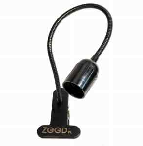 LAMPA KLIPS STATYW OPRAWA DO 1 ŻARÓWKI E27 METALOWA