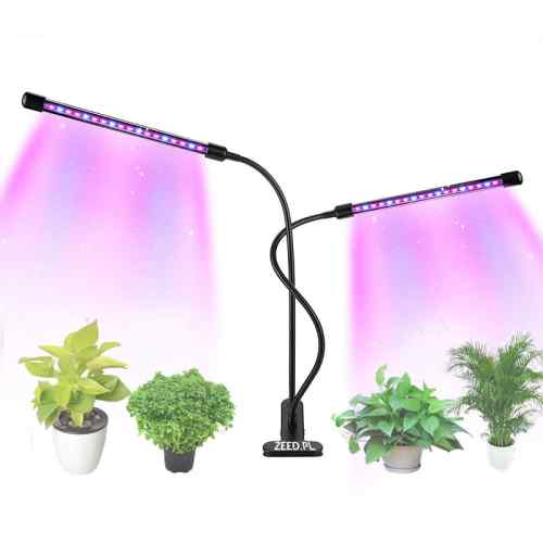 LAMPA LED DO UPRAWY ROŚLIN GROWBOX PODWÓJNA 20W DŁUGIE RAMIĘ