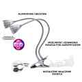 LAMPA LED DO ROŚLIN GROWBOX PODWÓJNA 10W Z KLIPSEM